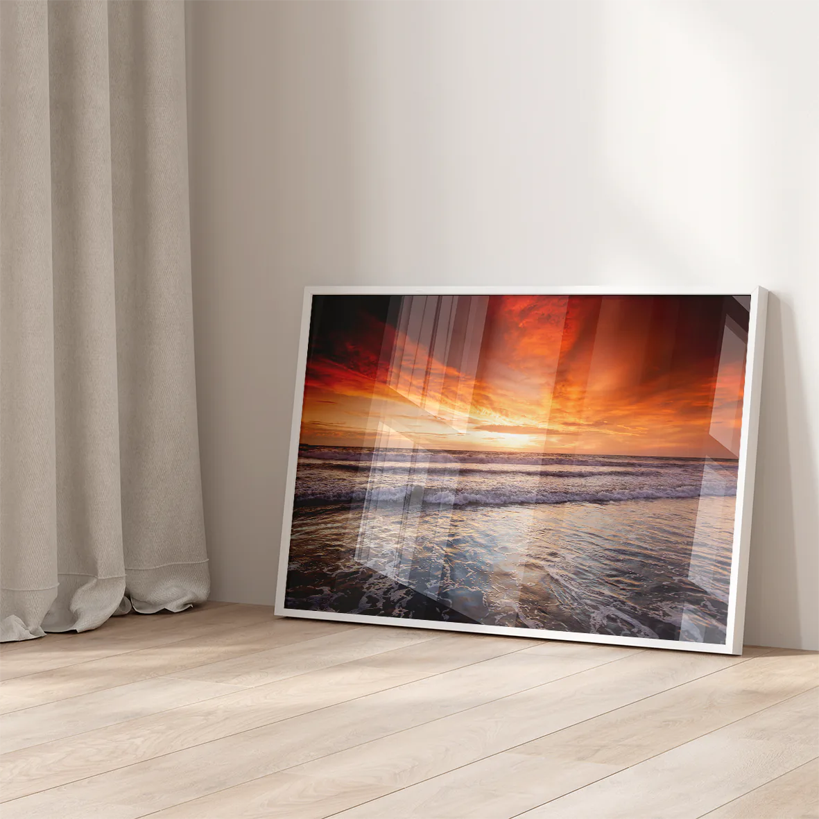 アートポスター サンセットオーシャン 夕焼け 海 北欧デザイン モダンインテリア