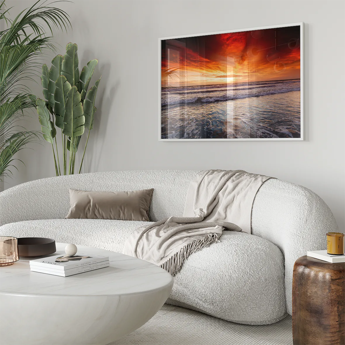 アートポスター サンセットオーシャン 夕焼け 海 北欧デザイン モダンインテリア