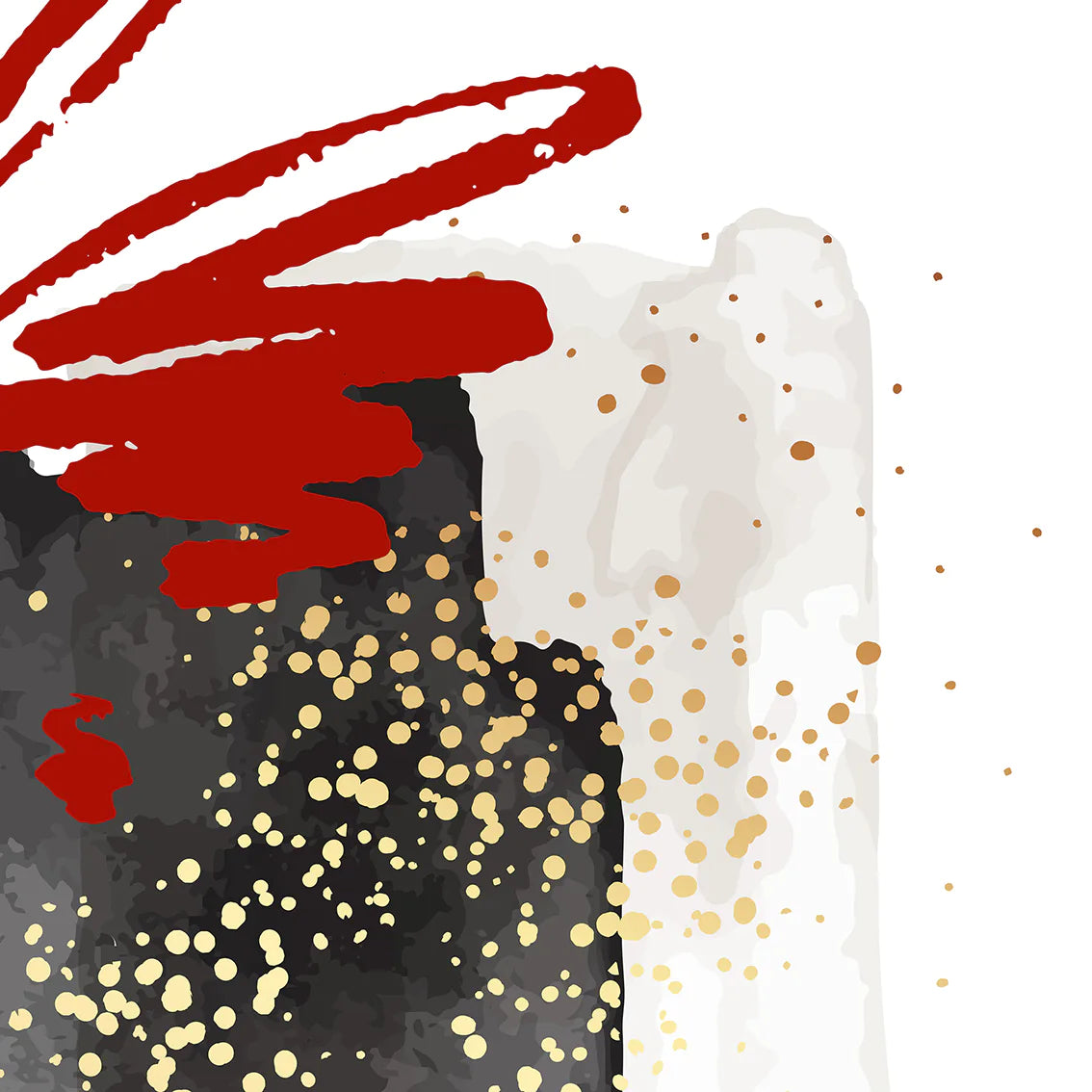 アートポスター 抽象 幾何学 レッドグレー モダンアート コンテンポラリーインテリア 3枚セット