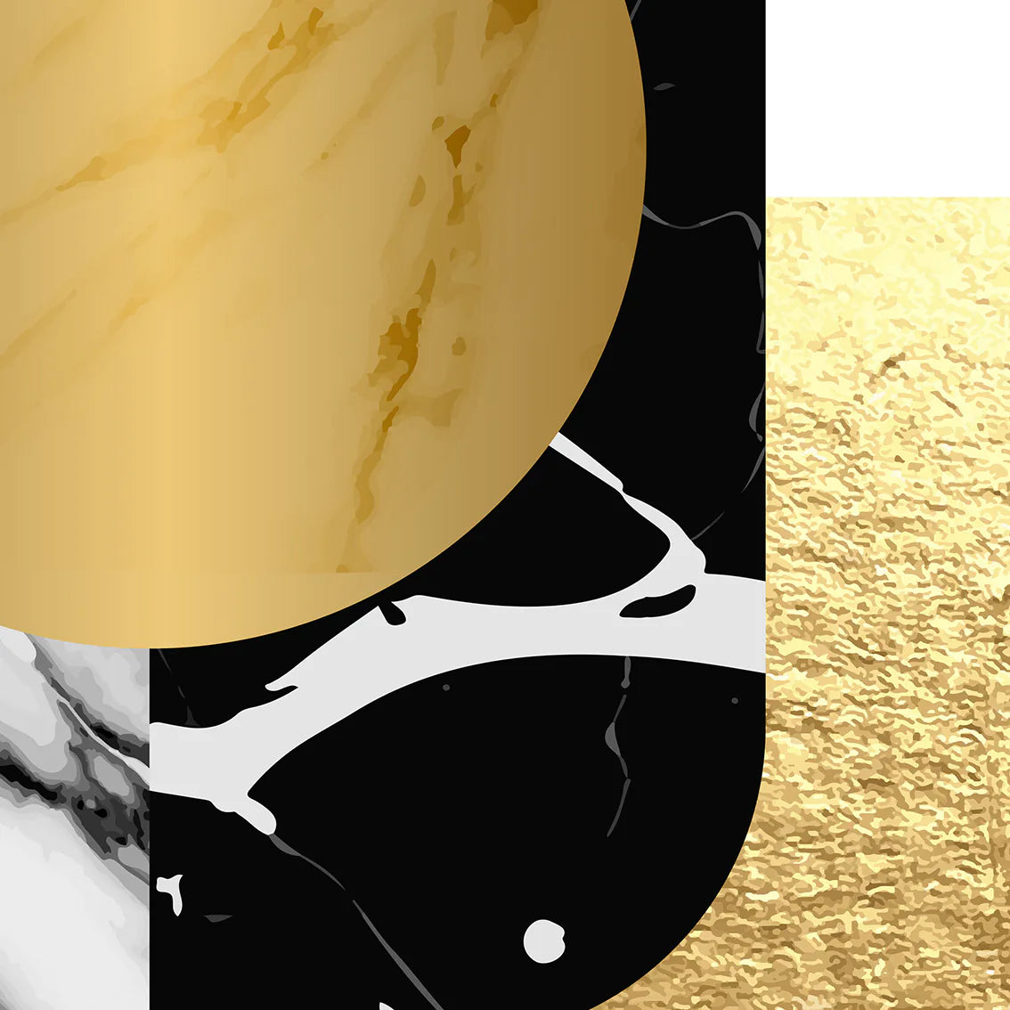 アートポスター 抽象 幾何学ゴールドマーブル 高級モダン 北欧コンテンポラリーインテリア 3枚セット