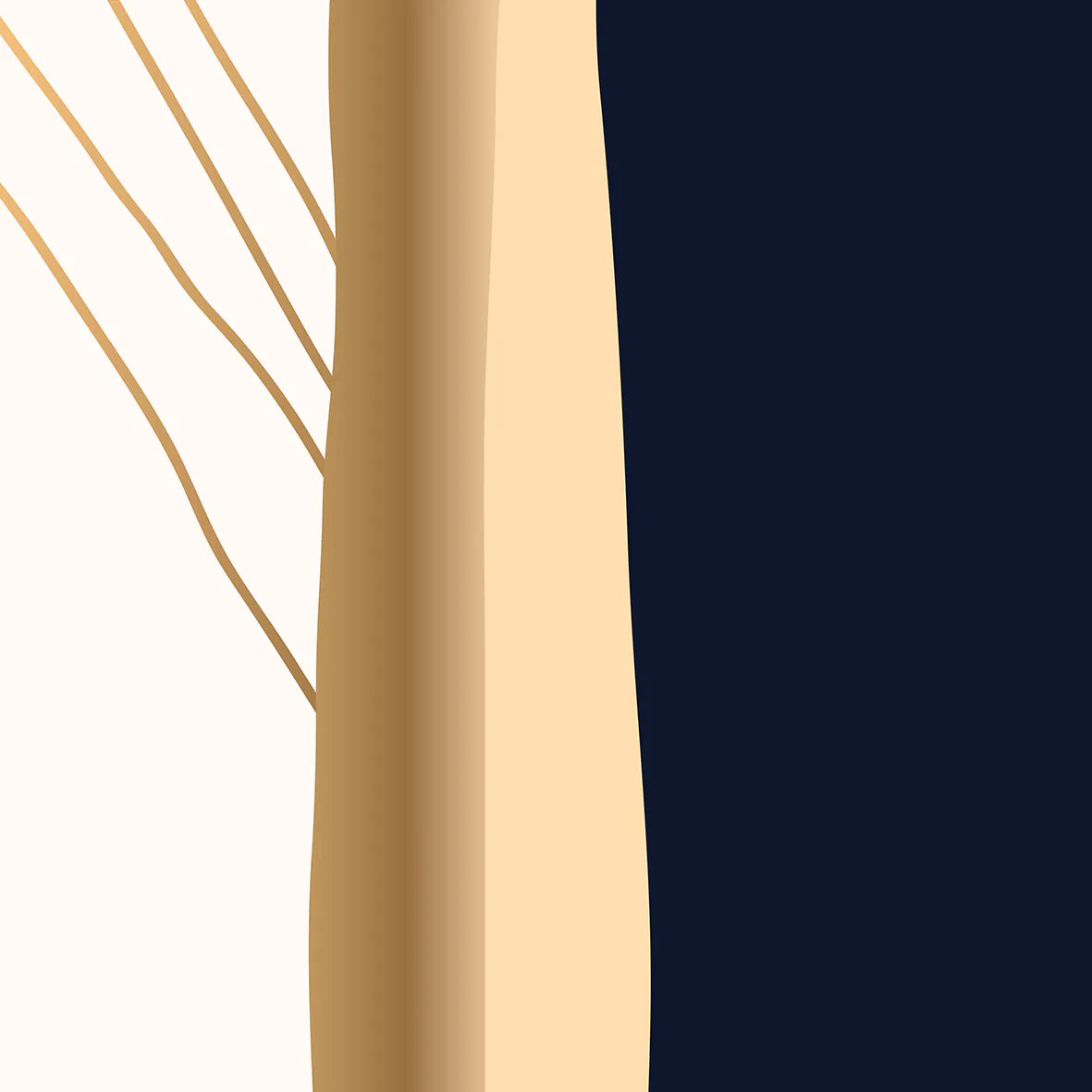 アートポスター 抽象 ネイビーゴールドベージュ 高級モダン 北欧コンテンポラリーインテリア 3枚セット