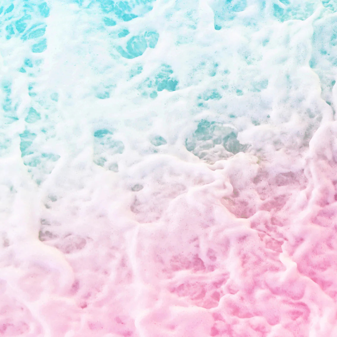 アートポスター 海 ピンクティール パステルビーチ 癒し 風景ポスター