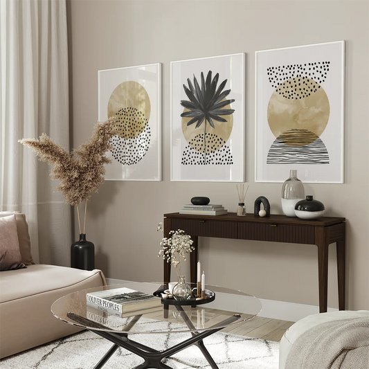 アートポスター ボーホー ボタニカル 線画 ナチュラルインテリア モダンアート 3枚セット