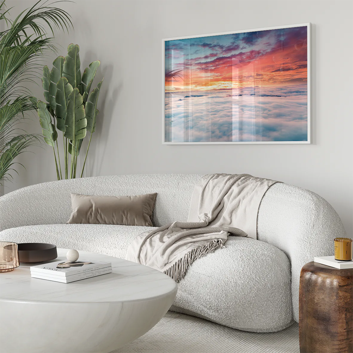 アートポスター 雲海サンライズ 山頂 風景 北欧デザイン モダンインテリア