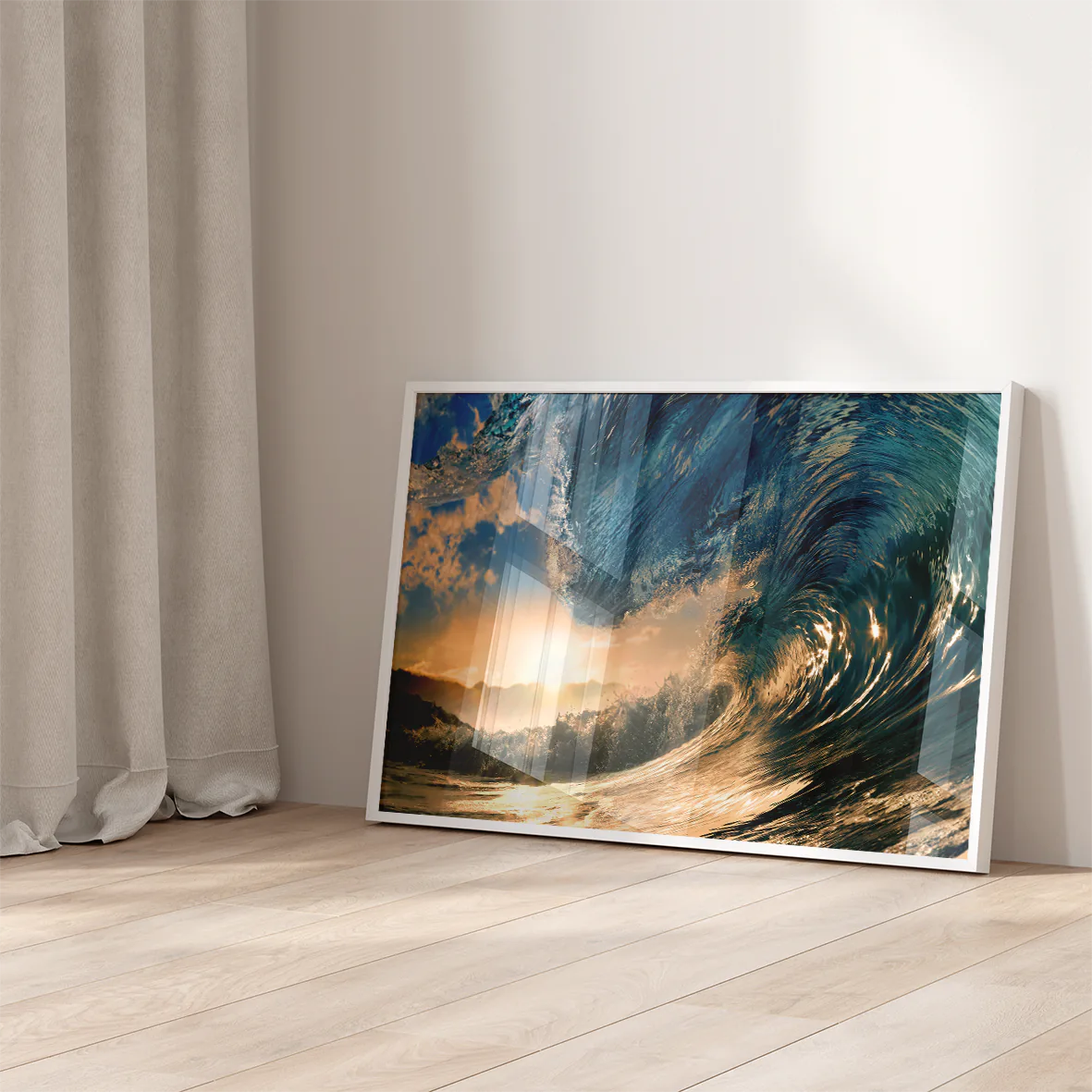 アートポスター 海 波 サンセット ダイナミック 自然 インテリアポスター