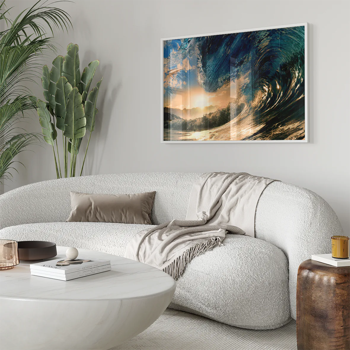 アートポスター 海 波 サンセット ダイナミック 自然 インテリアポスター