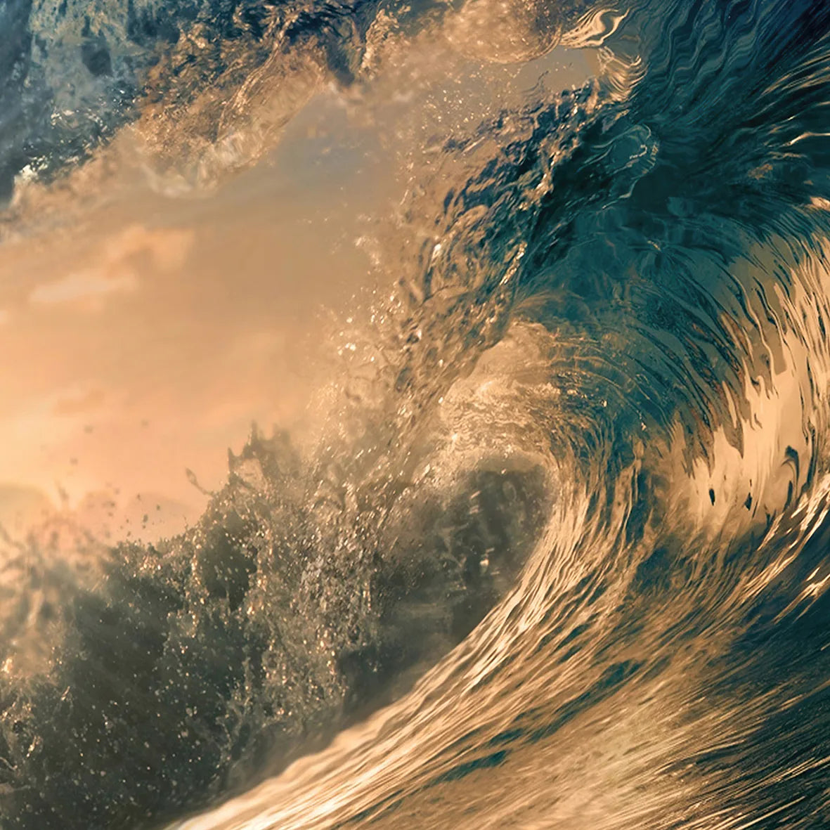 アートポスター 海 波 サンセット ダイナミック 自然 インテリアポスター