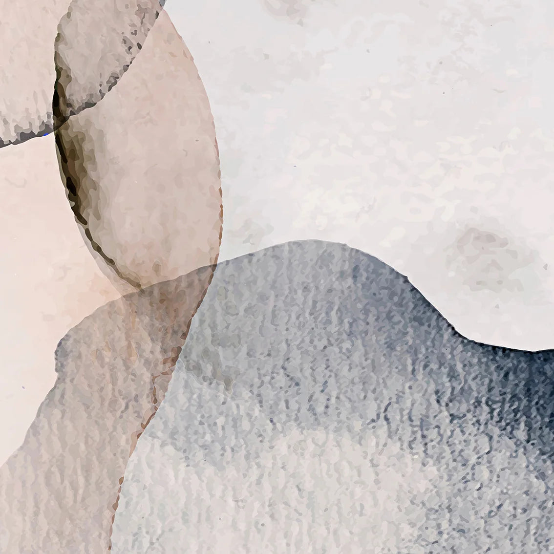 Contemporary ink and watercolor artwork with monochrome tones