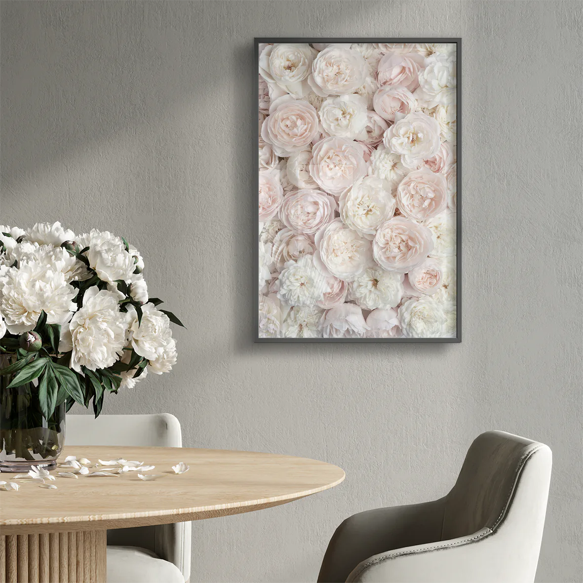 Elegant pastel rose wallpaper