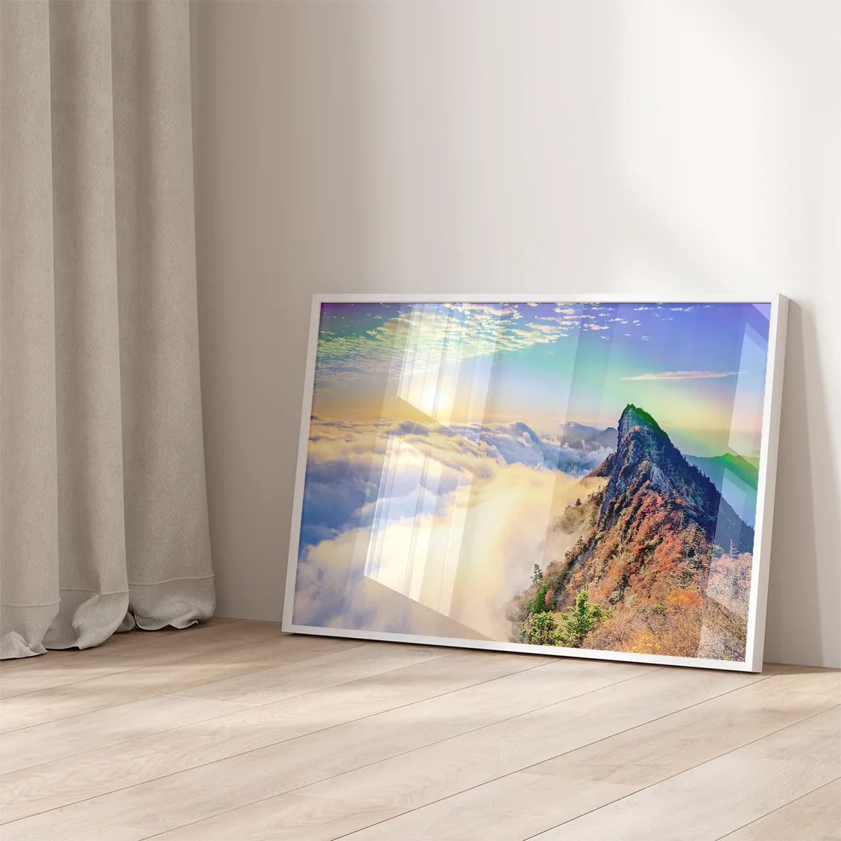 アートポスター 山 風景 サンライズ 北欧デザイン モダンインテリア