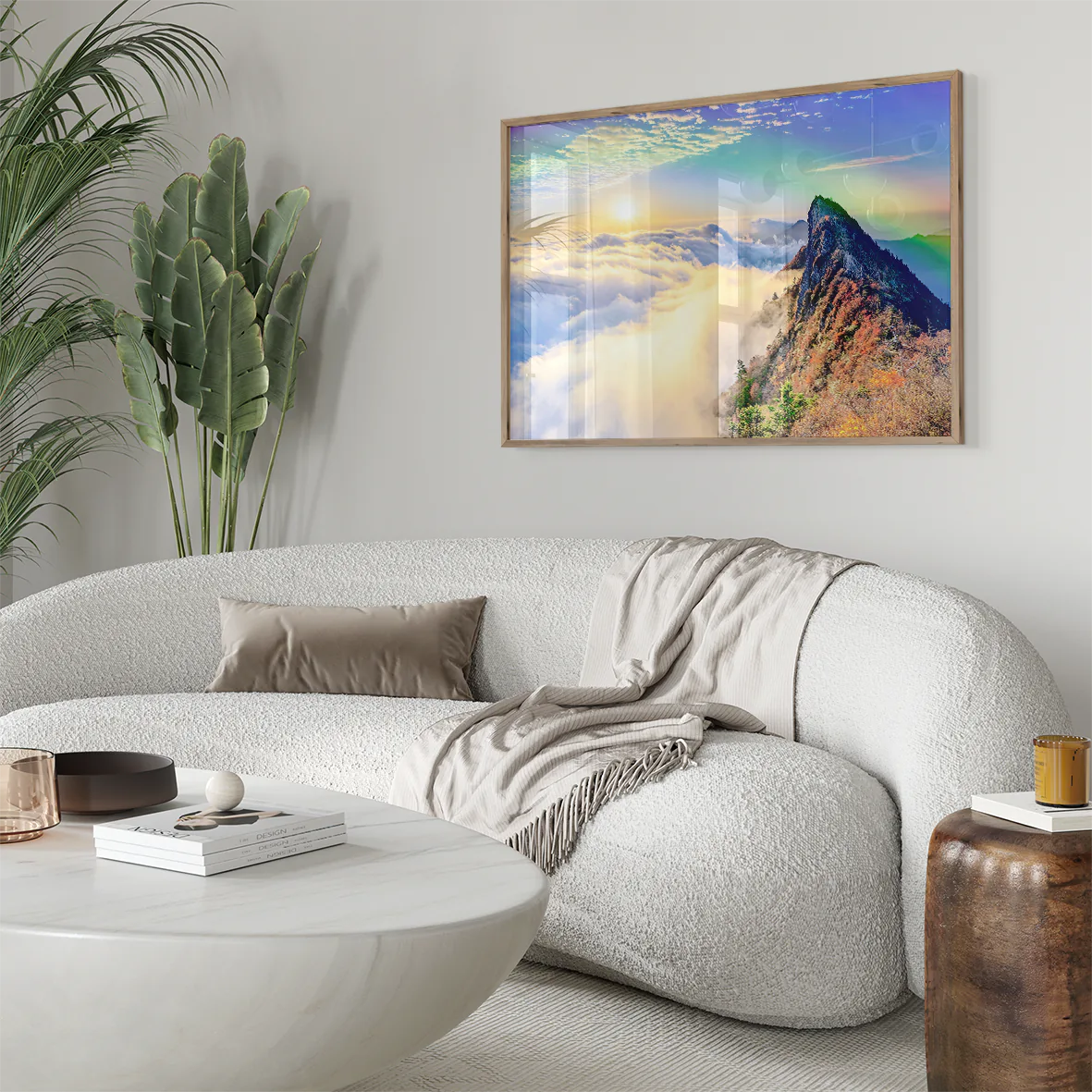 アートポスター 山 風景 サンライズ 北欧デザイン モダンインテリア