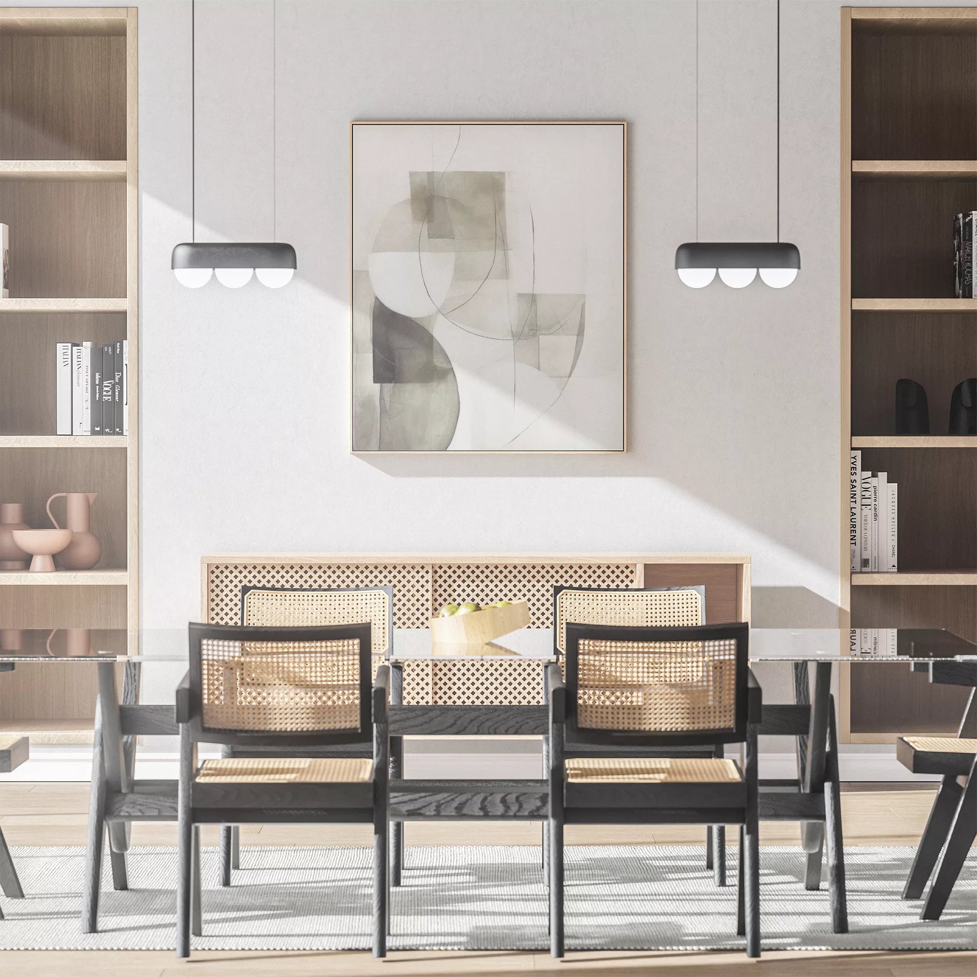 ベージュとグレーの抽象的な幾何学アート、モダンでシンプルなデザイン