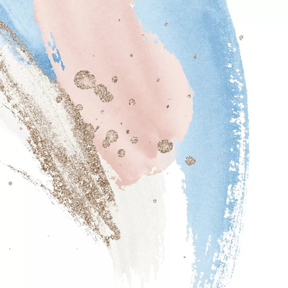 青とピンクのパステルカラー抽象アート3枚セット北欧風インテリアポスター