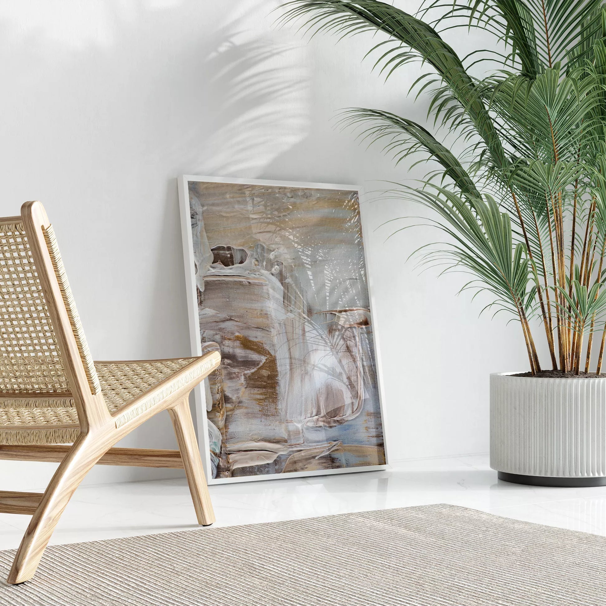 抽象画モダンアートニュートラルカラー壁掛け