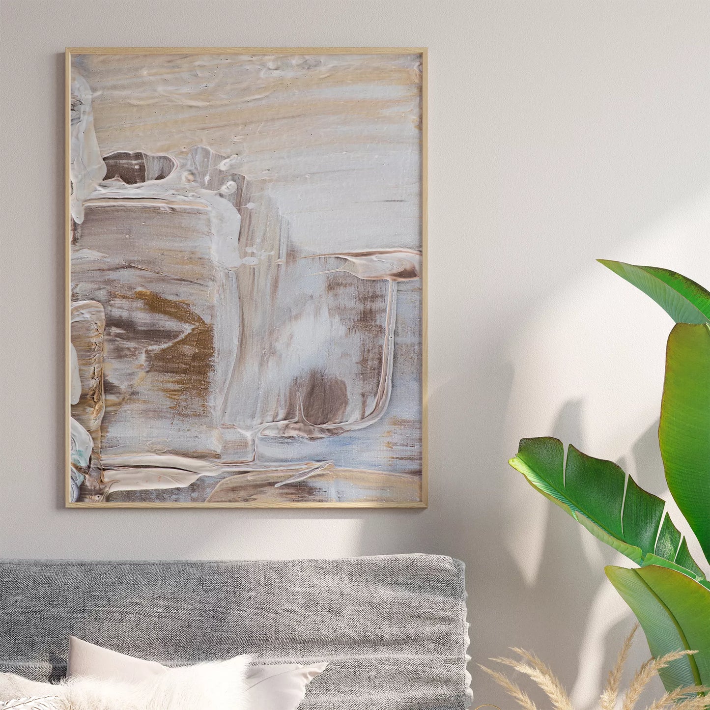 抽象画モダンアートニュートラルカラー壁掛け