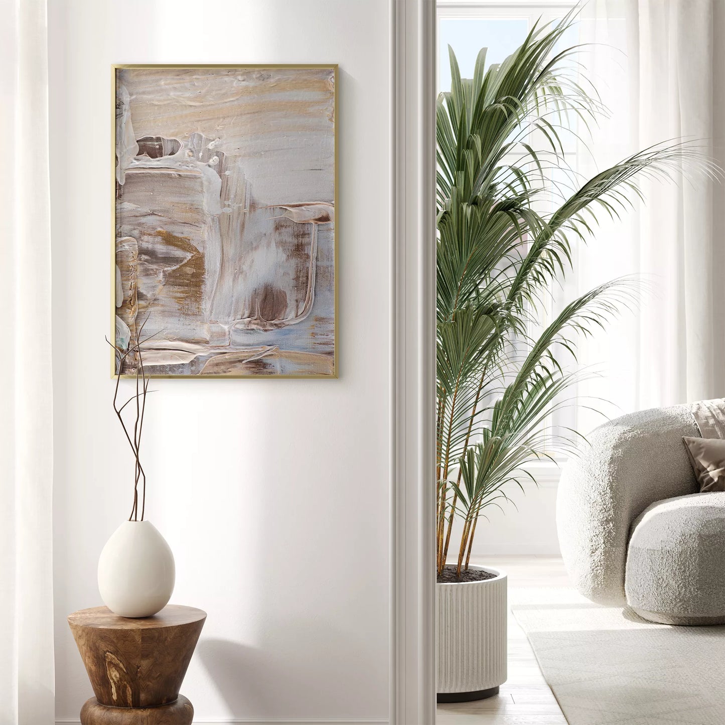 抽象画モダンアートニュートラルカラー壁掛け