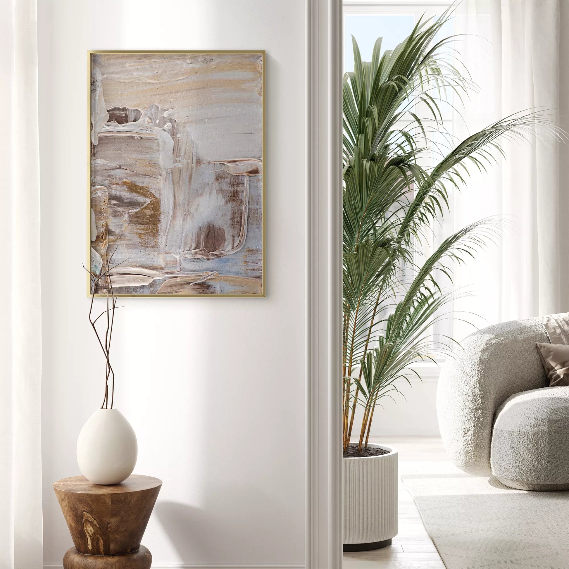 抽象画モダンアートニュートラルカラー壁掛け