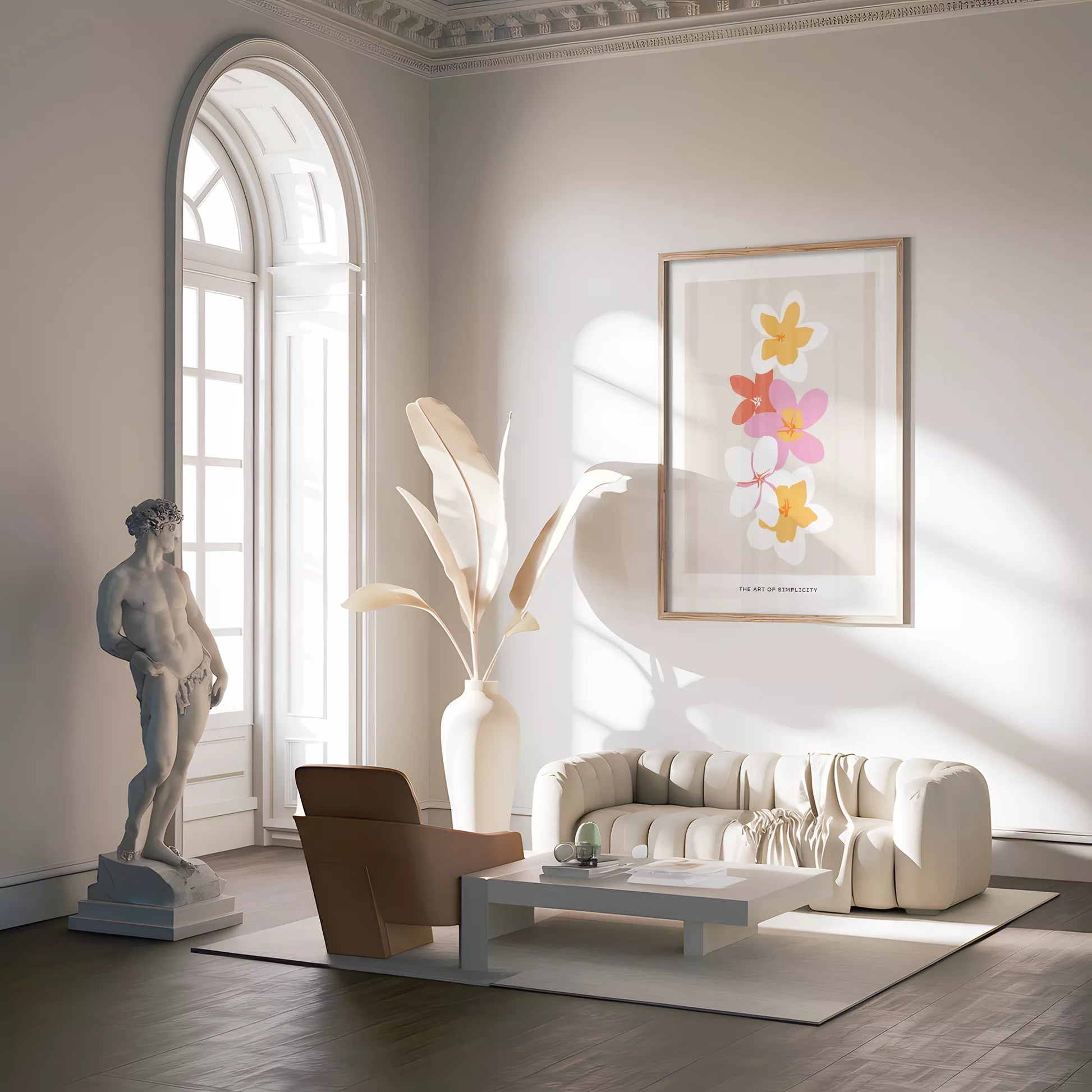 トロピカルフラワー ボタニカルアート ポスター モダンインテリア ミニマリスト