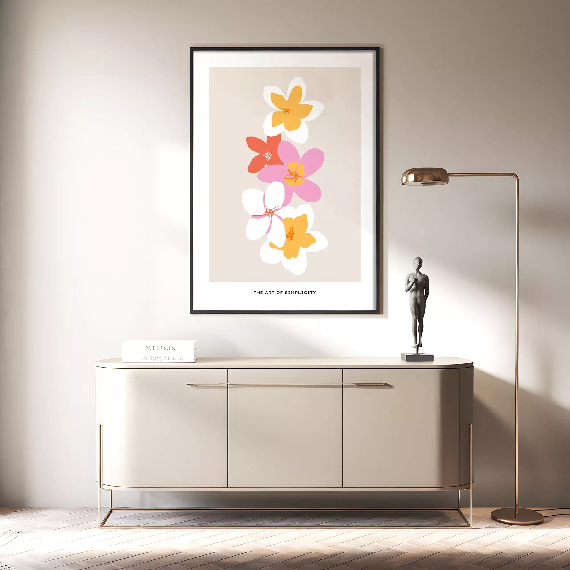 トロピカルフラワー ボタニカルアート ポスター モダンインテリア ミニマリスト