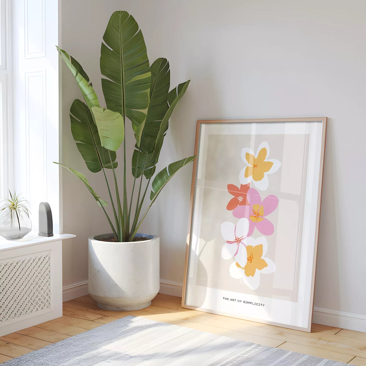 トロピカルフラワー ボタニカルアート ポスター モダンインテリア ミニマリスト