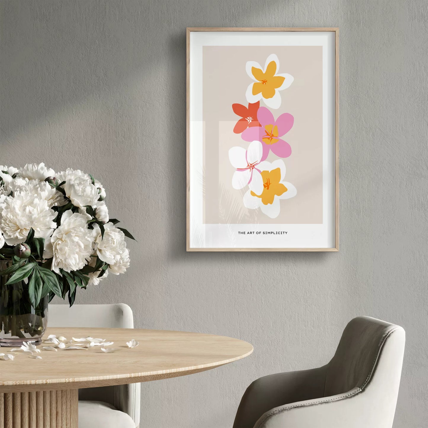 トロピカルフラワー ボタニカルアート ポスター モダンインテリア ミニマリスト