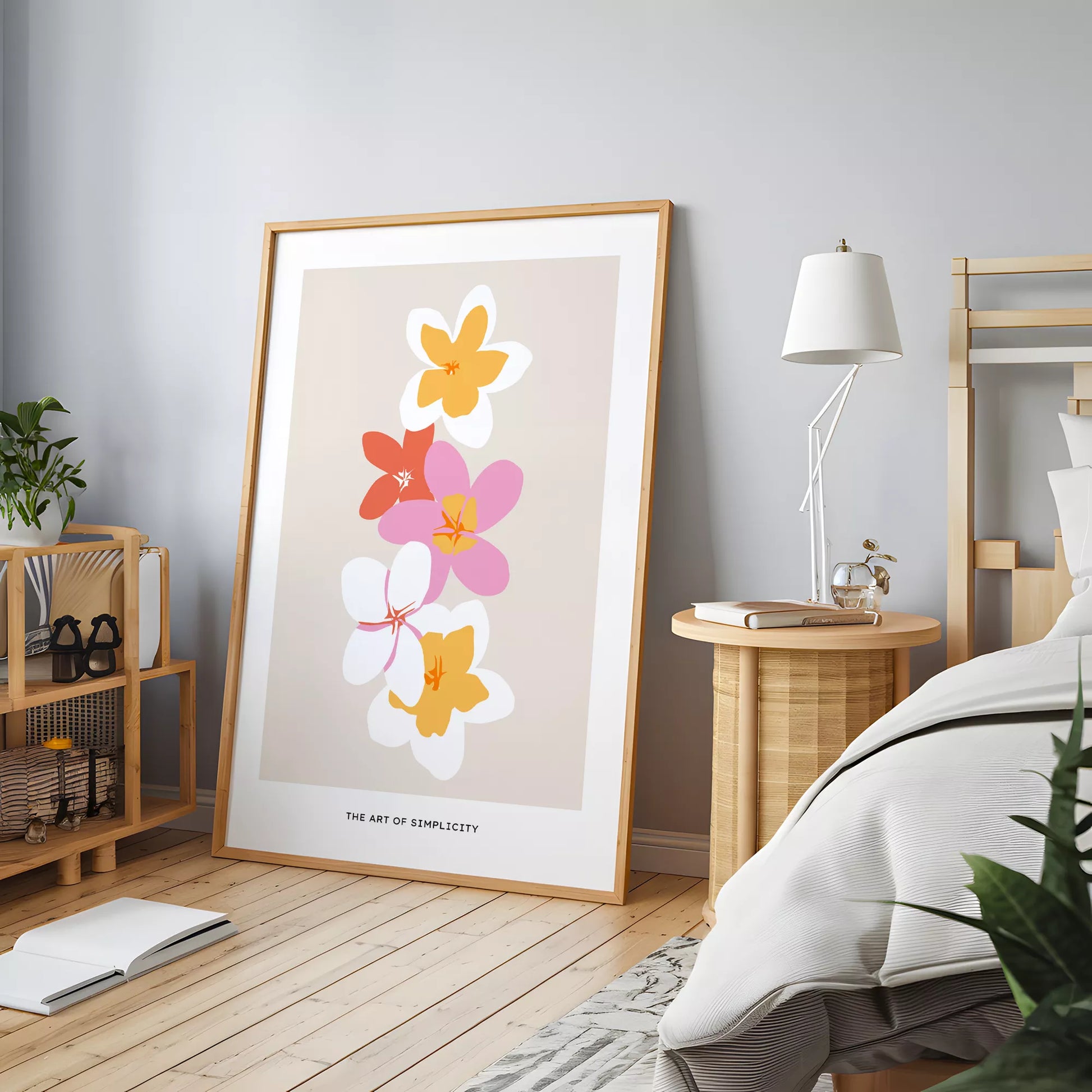 トロピカルフラワー ボタニカルアート ポスター モダンインテリア ミニマリスト