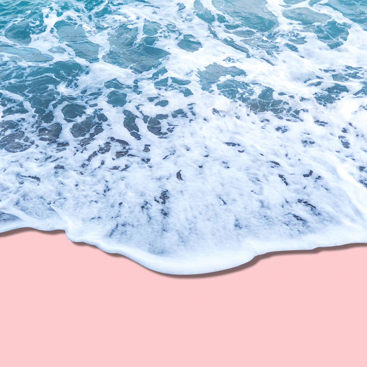 アートポスター 海 波 ピンクサンド ビーチアート インテリアポスター
