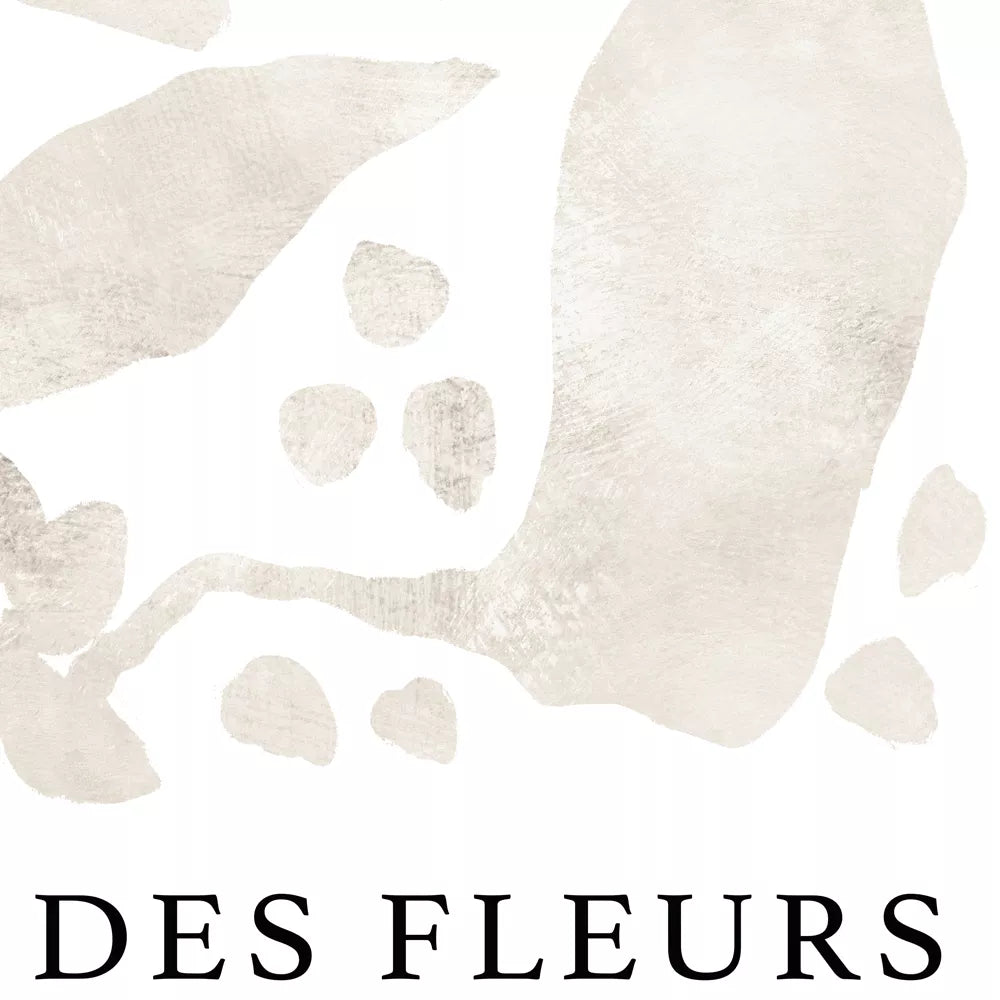 モダンなベージュ色のアートポスター3枚セット、花とタイポグラフィと鳥のデザイン