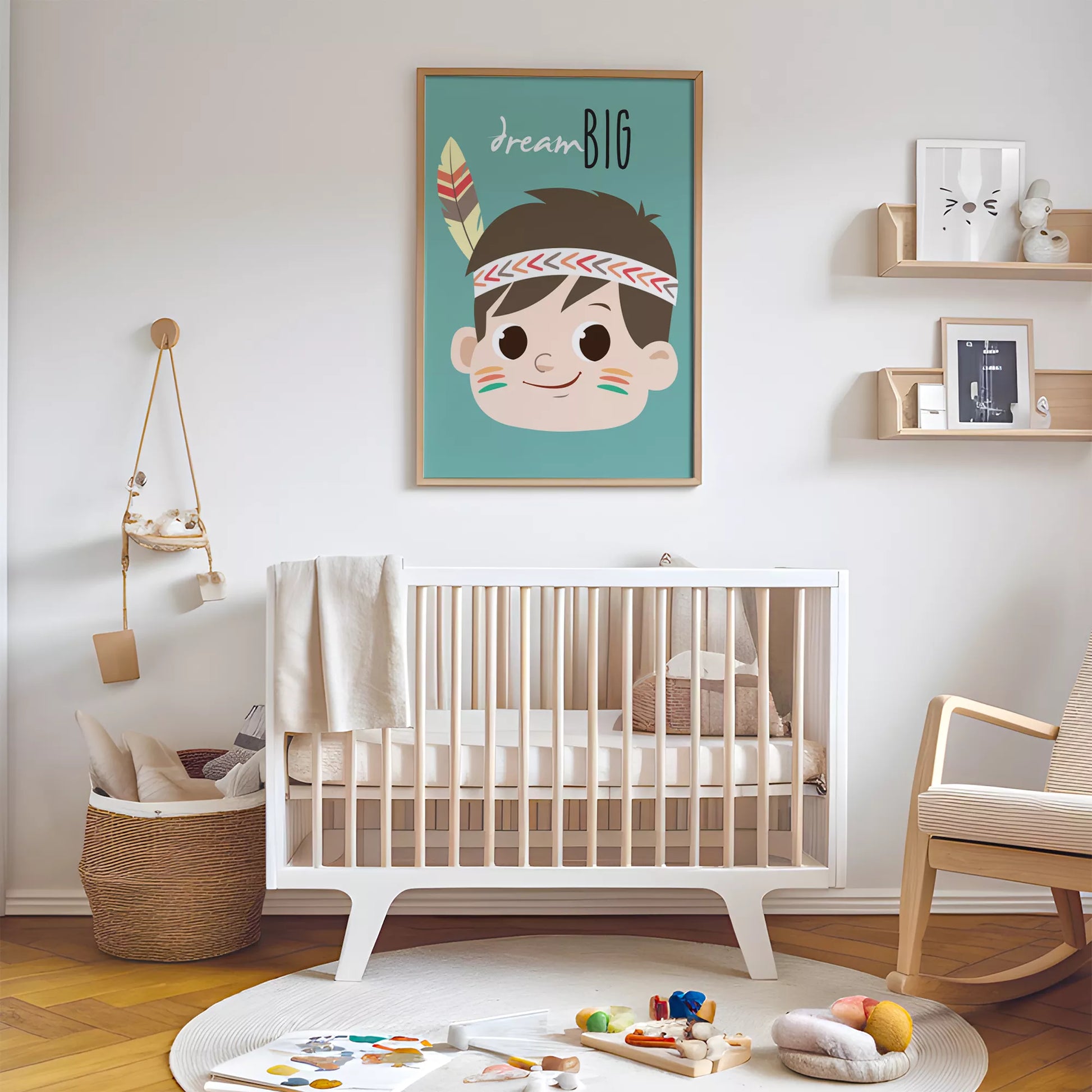ドリームビッグのボヘミアンスタイルキッズアートポスター