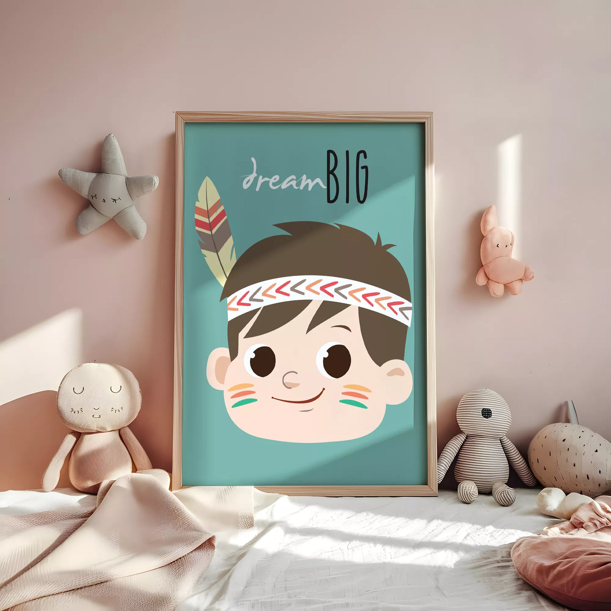 ドリームビッグのボヘミアンスタイルキッズアートポスター