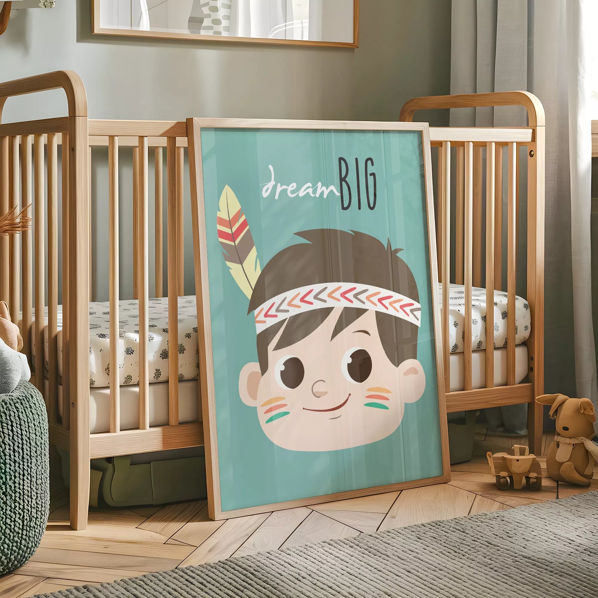 ドリームビッグのボヘミアンスタイルキッズアートポスター