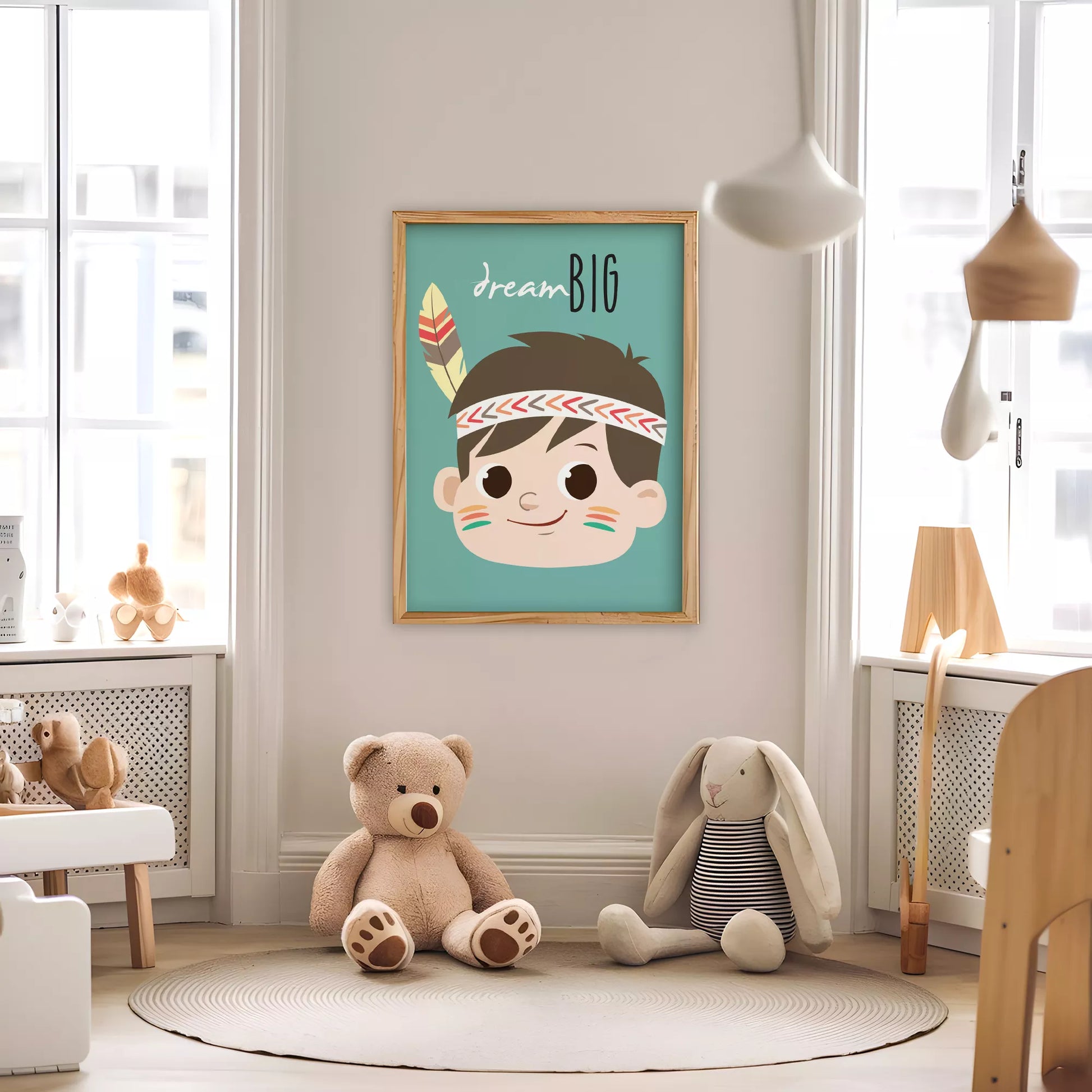 ドリームビッグのボヘミアンスタイルキッズアートポスター