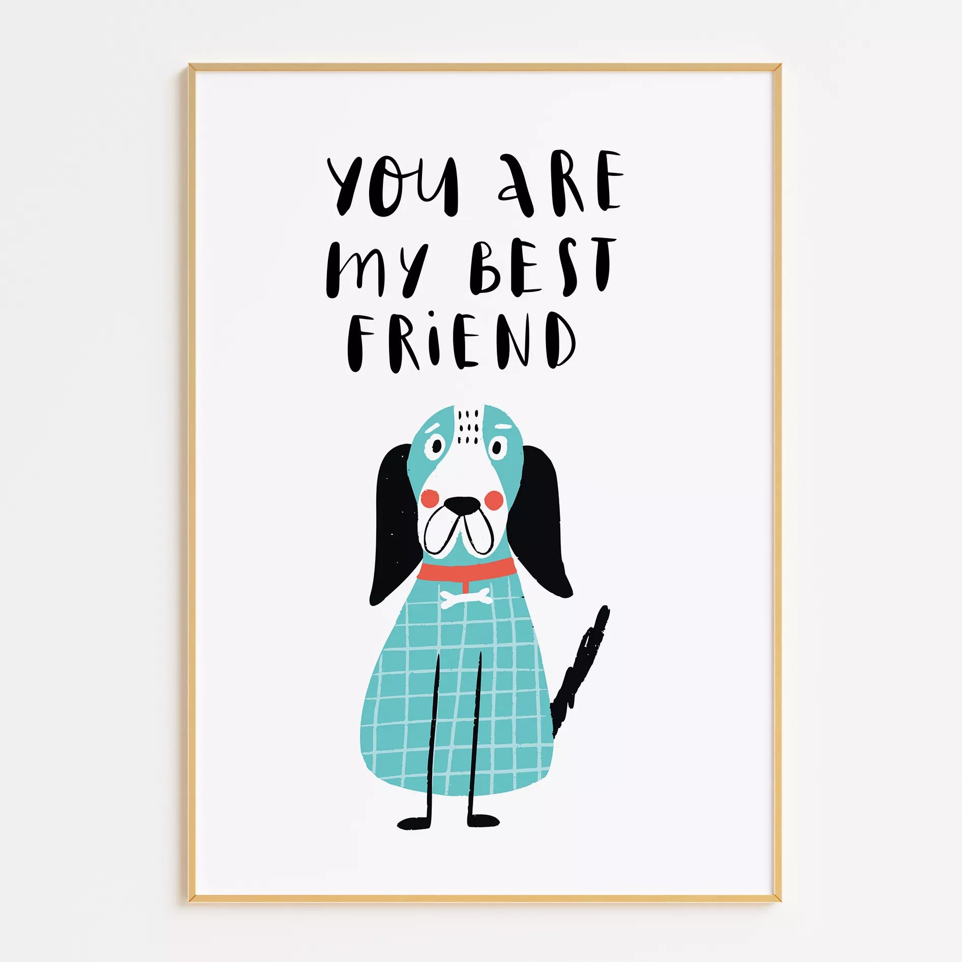 子供向け犬モチーフの教育的アートポスター