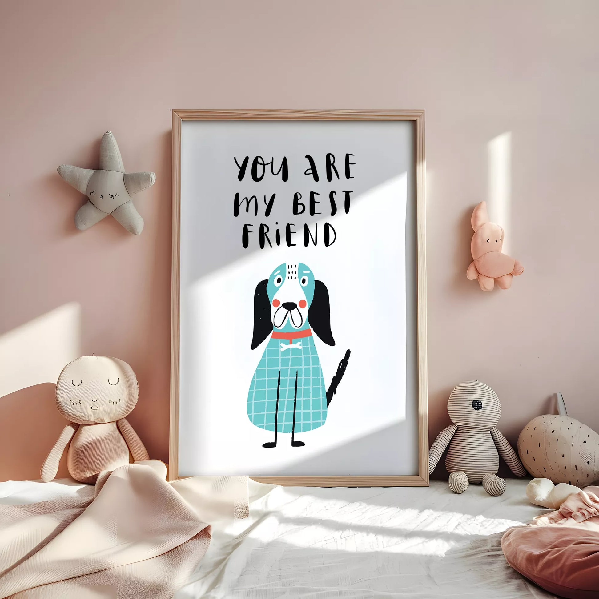 子供向け犬モチーフの教育的アートポスター