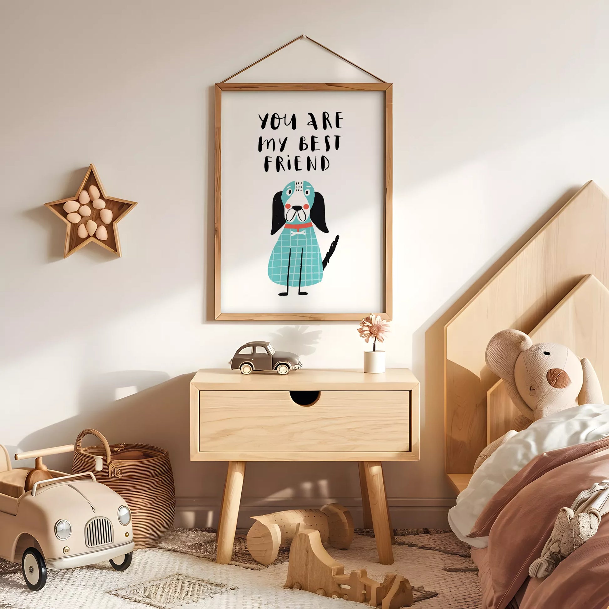 子供向け犬モチーフの教育的アートポスター