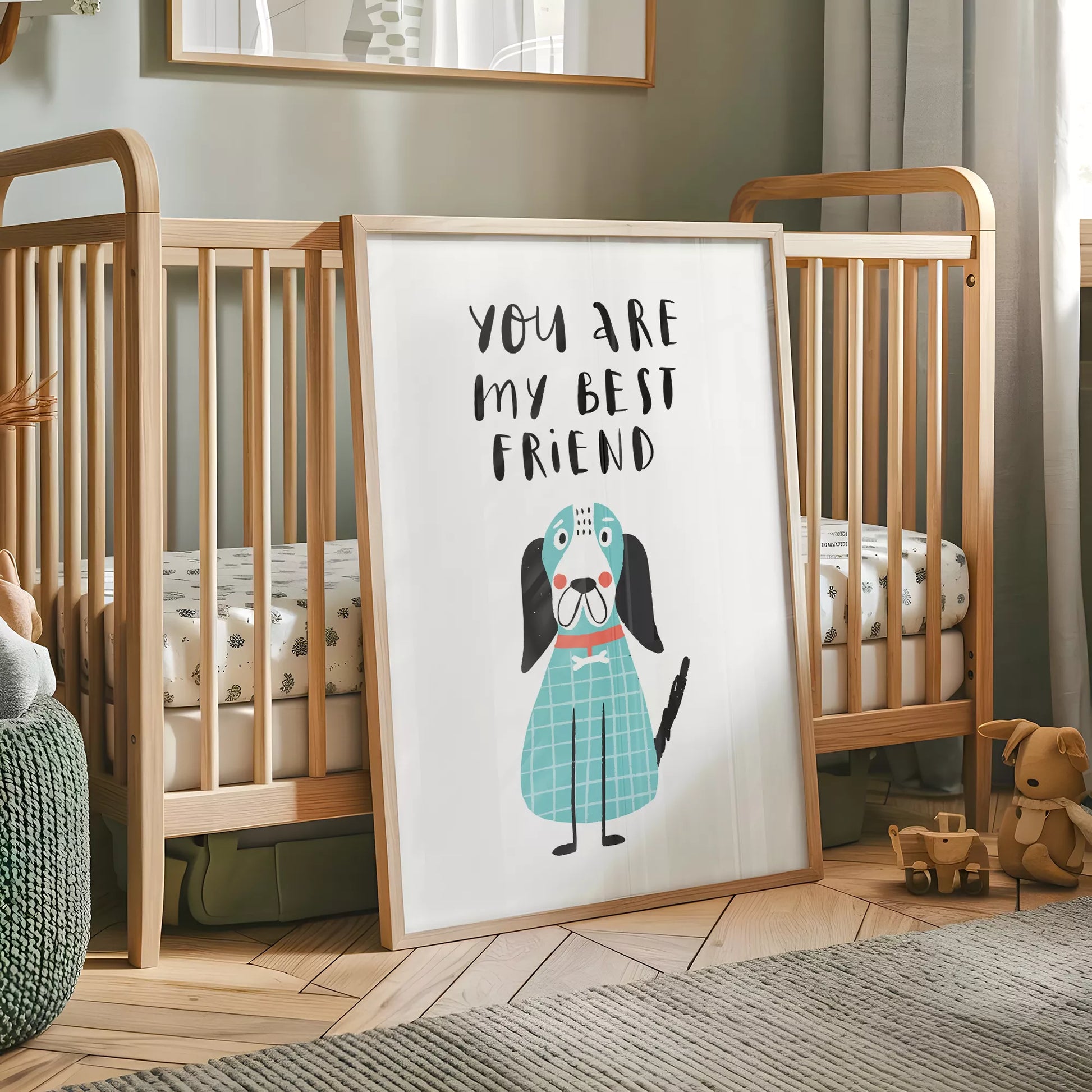 子供向け犬モチーフの教育的アートポスター