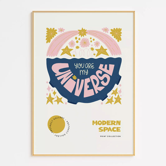 子供用モチベーションポスター レインボーと星のデザイン