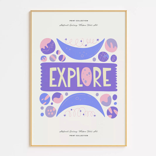 キッズ宇宙冒険アートポスター