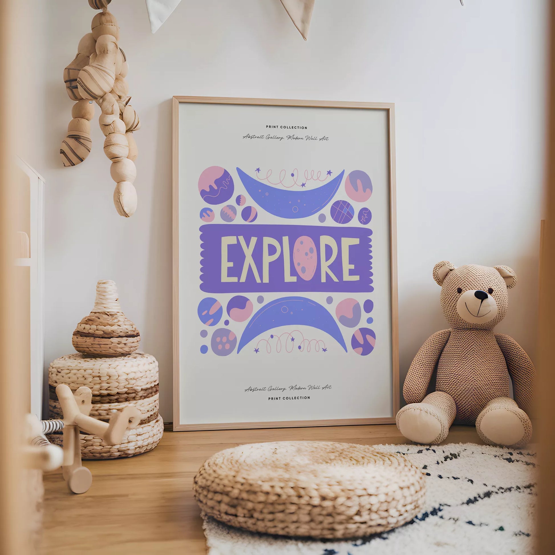 キッズ宇宙冒険アートポスター