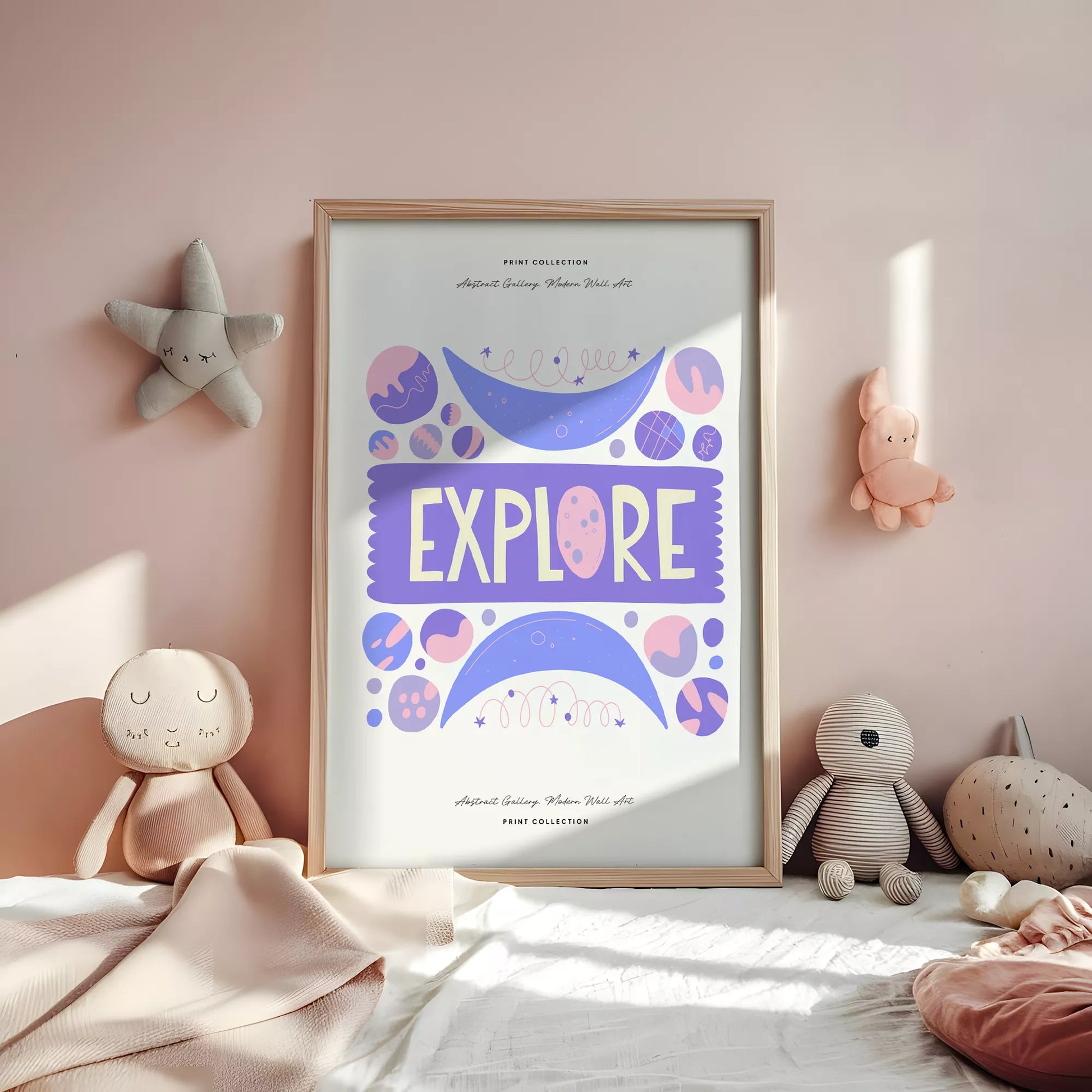 キッズ宇宙冒険アートポスター