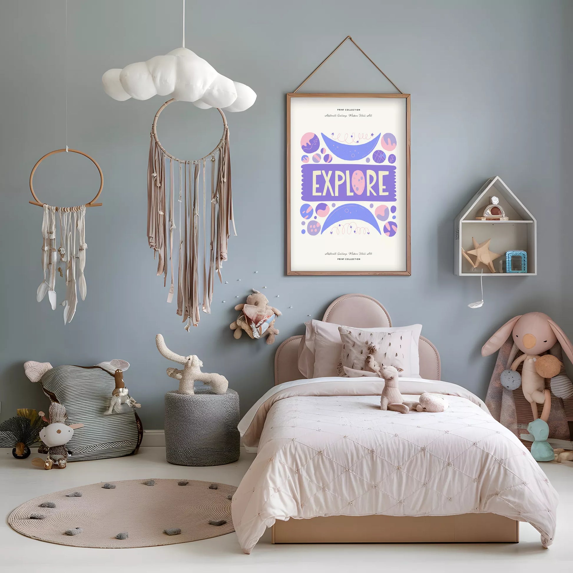 キッズ宇宙冒険アートポスター