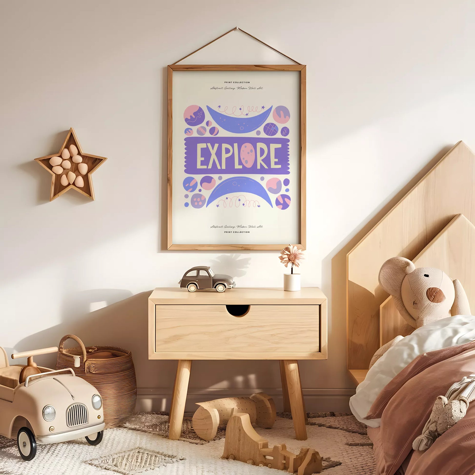 キッズ宇宙冒険アートポスター