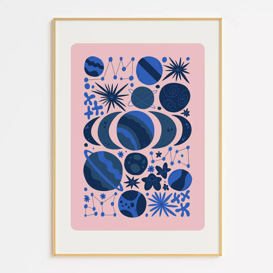 キッズ宇宙惑星アートポスター