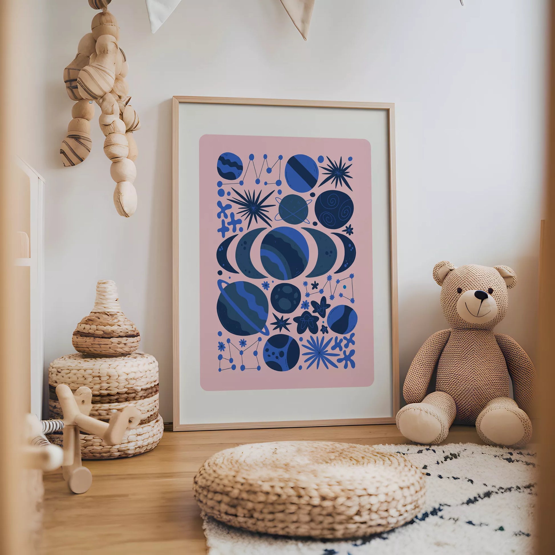 キッズ宇宙惑星アートポスター