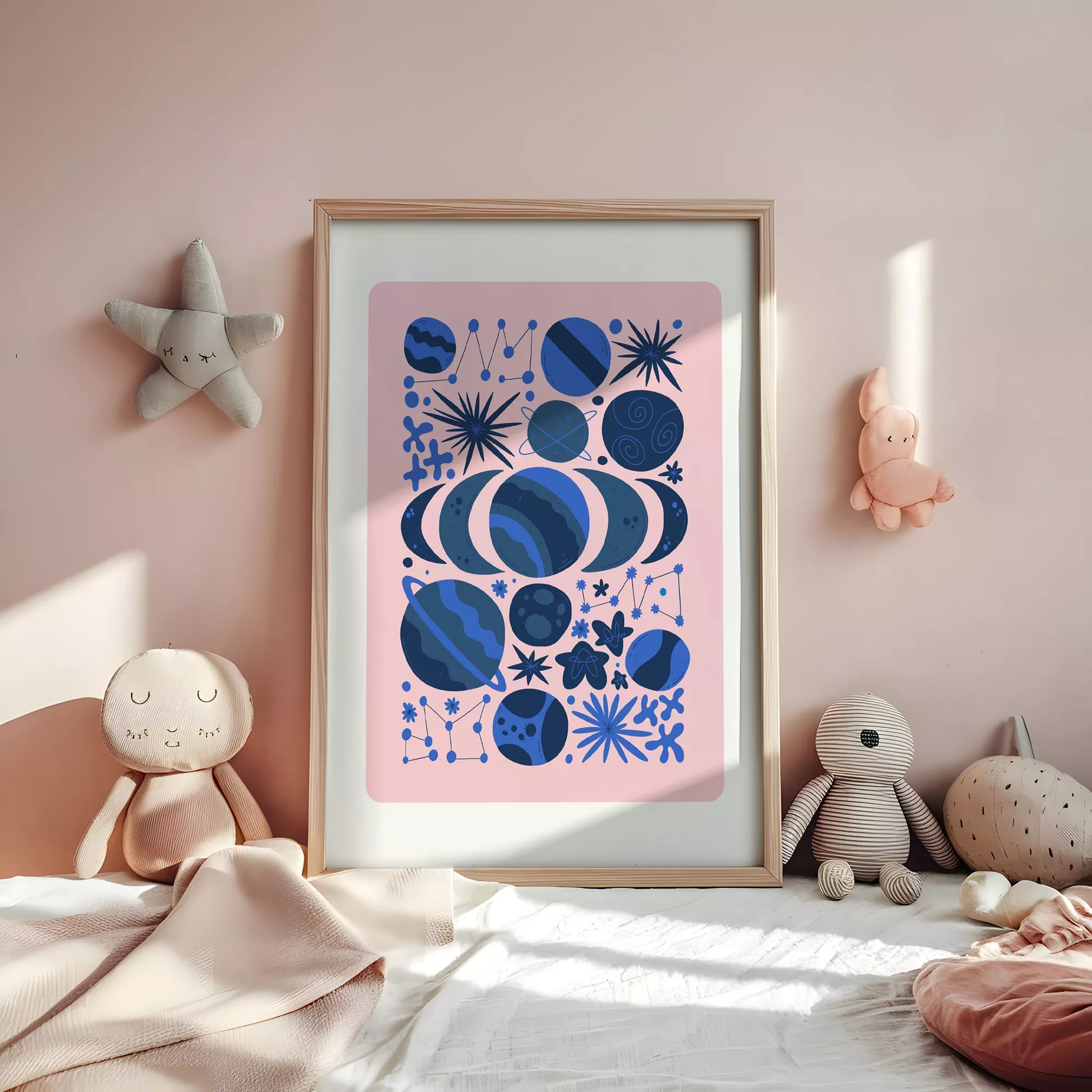 キッズ宇宙惑星アートポスター