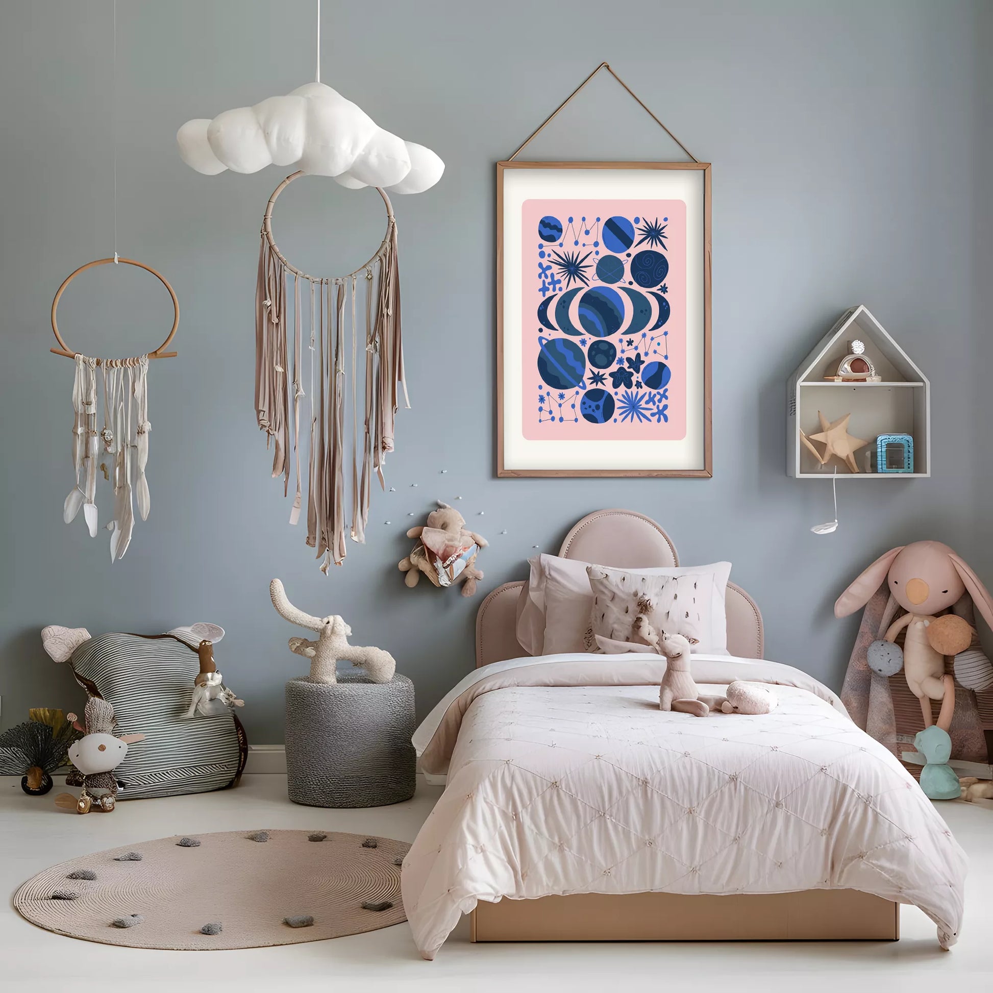 キッズ宇宙惑星アートポスター