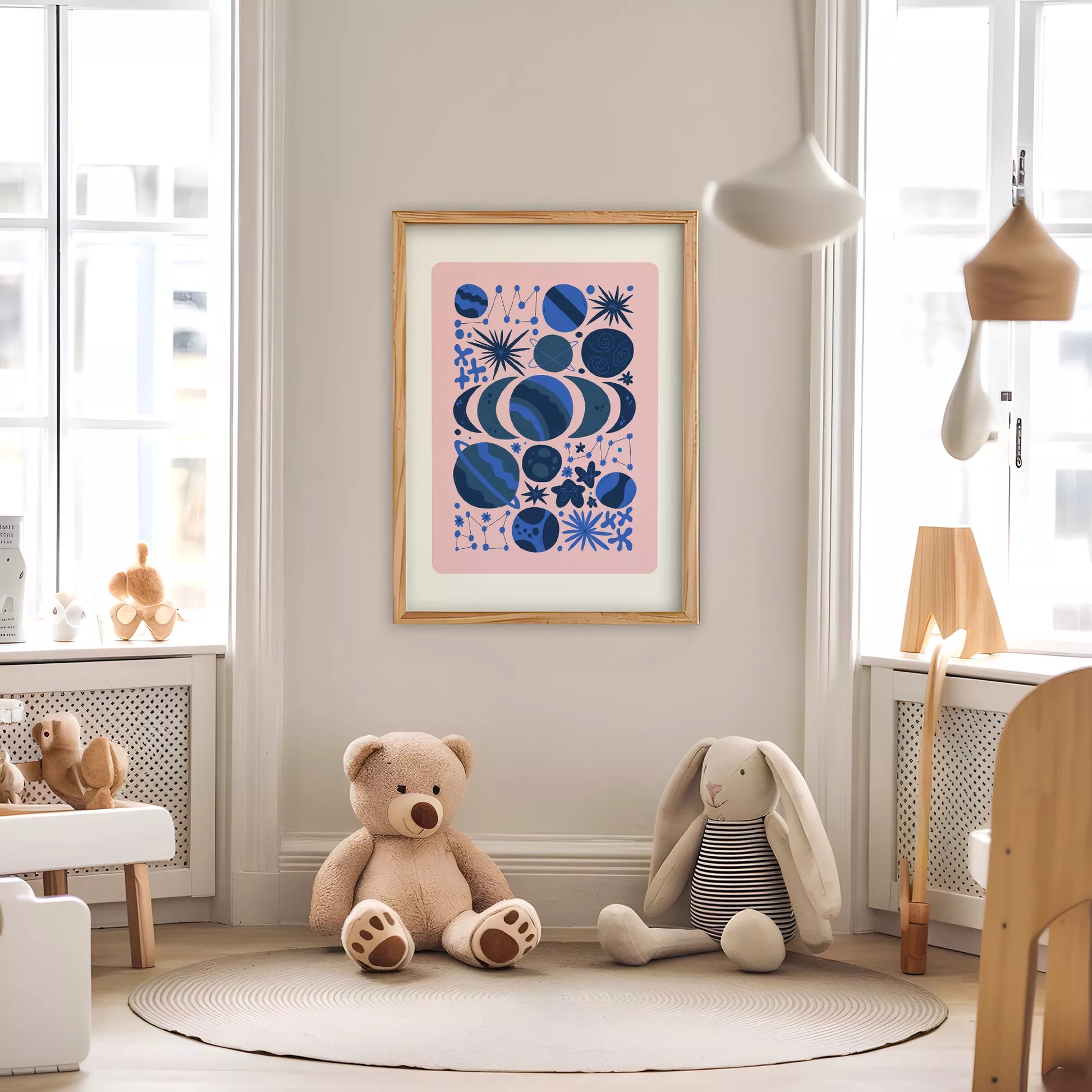 キッズ宇宙惑星アートポスター