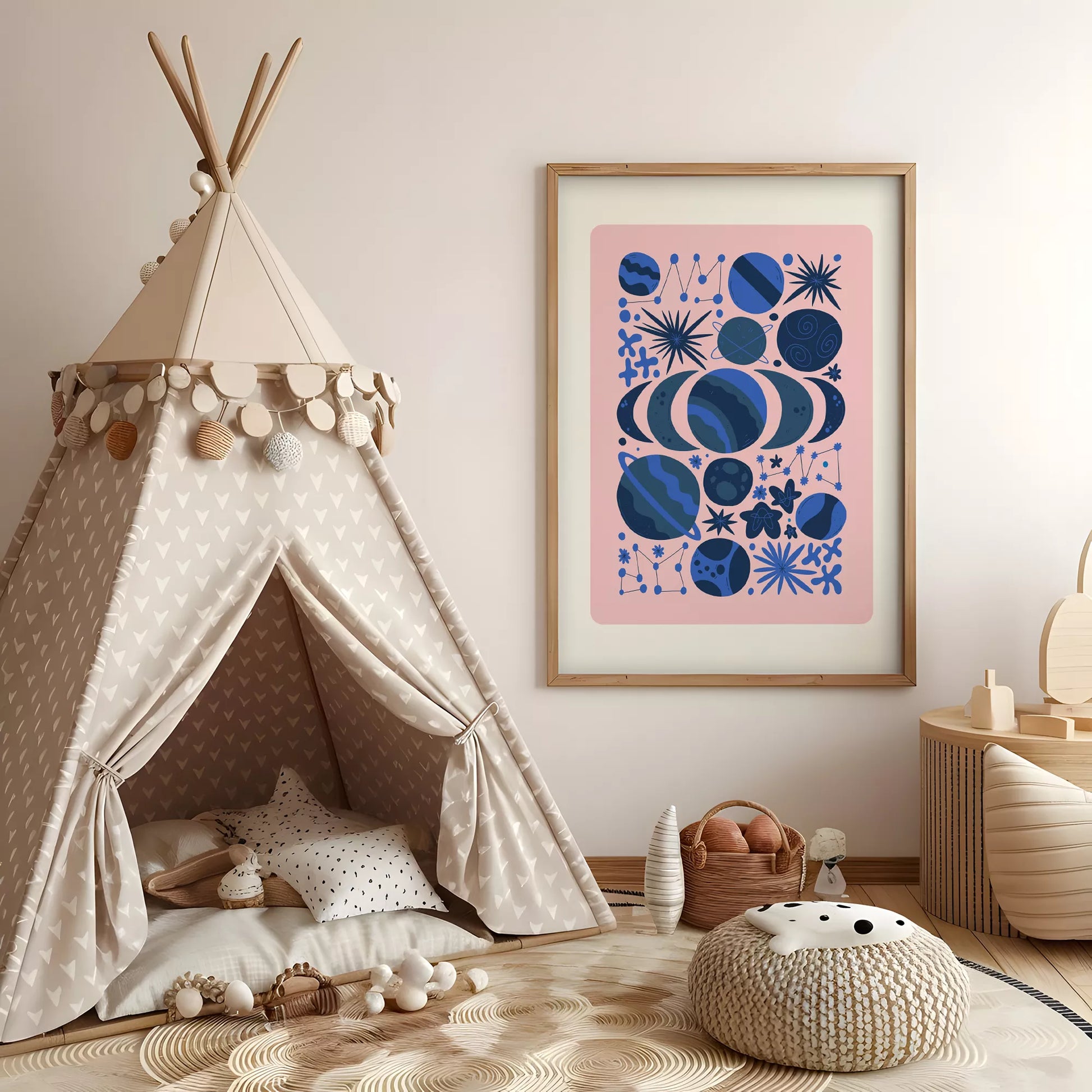 キッズ宇宙惑星アートポスター