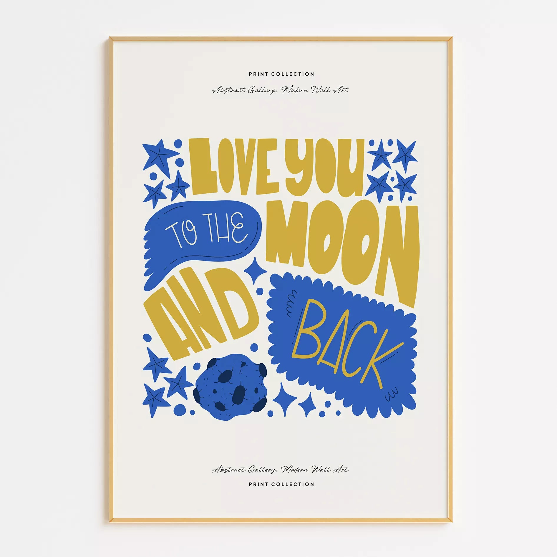 子供愛月モチベーションポスター英語学習ブルーイエロー