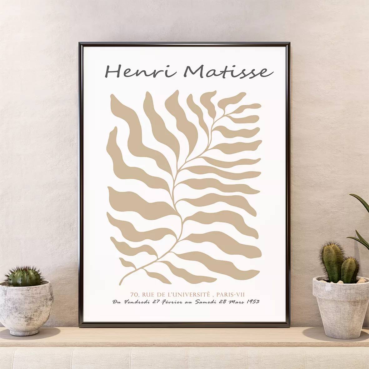 マティス作品コレクション:植物モチーフと人物画の3点セット展示